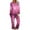 03-Pink, variant on QIUOMBBP Pajama Sets for Women Long Sleeve Round Neck Tops and Pants Cute Graphic Halloween Lounge Sleepwear Set, Brown, XXL