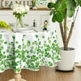 thumbnail image 3 of St. Patricks Day Tablecloth 60×60 Inch Round, Irish Little Shamrock White Washable Seasonal Table Cover for Party Picnic Dinner Decor, 3 of 6