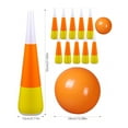 thumbnail image 2 of Candy Corn Themed Inflatable Bowling Set for Halloween and Fall Festival Party Games with Large Pins, 2 of 6