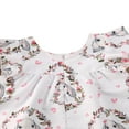 thumbnail image 3 of Infant Baby Girls Easter Outfits Ruffled Fly Sleeve Bunny Dress, 3 of 5