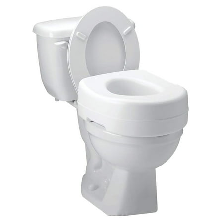 YfulYde Toilet Seat Riser - Adds 5 Inch of Height to Toilet - Raised Toilet Seat With 300 Pound Weight Capacity - Slip-Resistant (White)