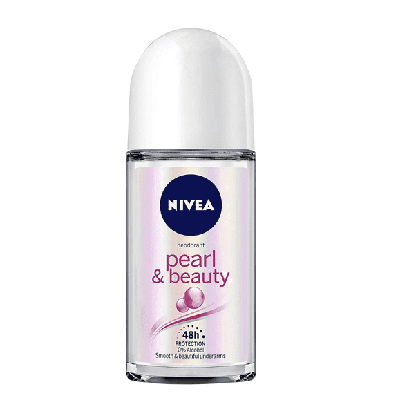 NIVEA Deodorant Roll On, Pearl and Beauty for Women - 50 ml