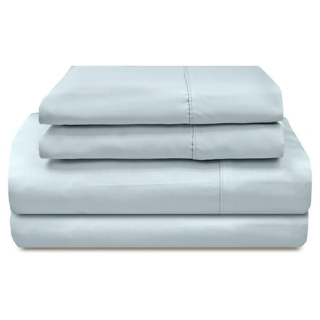 Organic Cotton Sateen Pillow Cases - 300 Thread Count Solid Sateen Egyptian Cotton Pillowcases - Set of 2 by Veratex