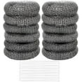 thumbnail image 1 of Nordicaes 12 Pcs Lint Traps for Washing Machine Hose Stainless Steel Lint Trap Washer Hose Lint Traps Laundry Mesh Washer Hose Filter Rustproof Catcher with 12Pcs Nylon Cable Ties, 1 of 3