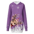 thumbnail image 4 of WILLBEST Sudadera Deportiva para Mujer Sudadera Larga con Capucha, Estilo Casual, con Estampado de Ciervos Navideños, Ideal para Otoño E Invierno Grande, 4 of 5
