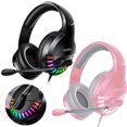 thumbnail image 2 of Injueey Auriculares de graves con cable para ordenador, portátil, PC, Gaming, sonido estéreo, electrónica, accesorio para auriculares, barra Cables de audio/vídeo Negro, 2 of 5
