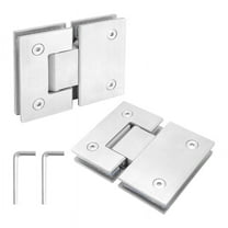 2 Pack 180 Degree Frameless Glass Shower Door Hinges, Brushed  Shower Door Hinges Heavy Duty 304 Stainless Steel