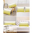thumbnail image 6 of Hokiten Pillow Cases Queen Size Set of 2, Couch Pillow Covers, Yellow White Ombre Satin Pillowcases with Zipper for Hair/Skin, Pillow Protector Cover, Farmhouse Funny Gradient Striped 20x30 Inches, 6 of 6