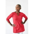 thumbnail image 3 of Dale Keyhole Cutout 3/4 Sleeve Single Layer Tunic, 3 of 10