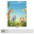 thumbnail image 4 of ONETECH Animal Kingdom Blanket, Animal Throw Blanket Child Teen Super Cozy Soft Flannel Double Layer Plush Bed Blanket, 4 of 6