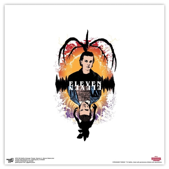 Gallery Pops Netflix Stranger Things: Season 2 - Eleven Watercolor Wall Art, Unframed Version, 12" x 12"