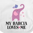 thumbnail image 4 of Inktastic Grandchild My Babcia Loves Me Girls Baby Bib, 4 of 4