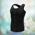 thumbnail image 4 of Tersarium Comfortable Breathable Slimming Vest Waist Compression Muscle Shirt Training Corset Body Fitness Shaper for Man Size 4XL (Black), 4 of 10
