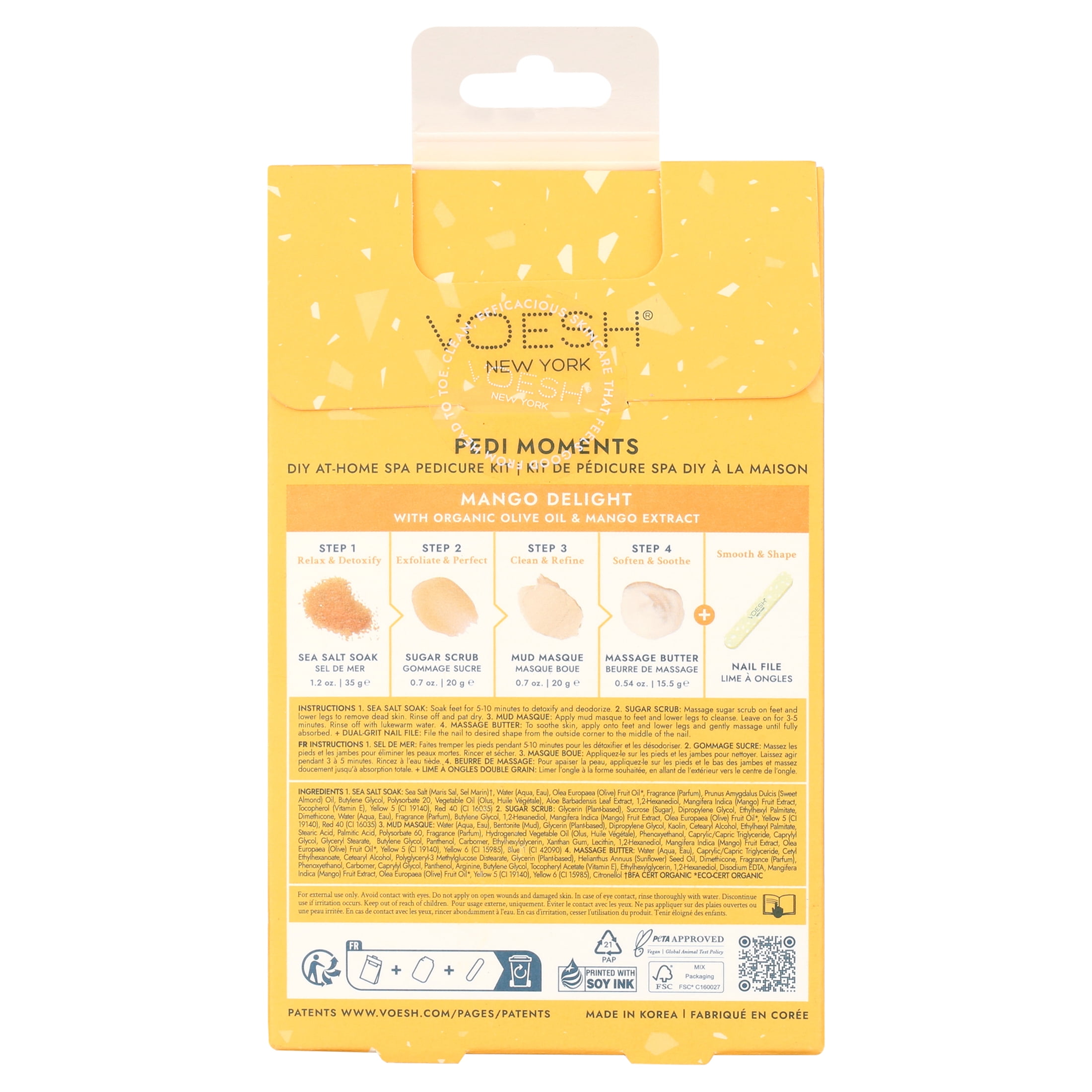 VOESH Pedi Moments 4 Step Pedicure Treatment in Mango Delight