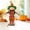 Green, variant on 13.7 Inch Straw Scarecrow Figurine, Handmade Freestanding Fall Ornament for Halloween Porch Mantel Cafe Harvest Decor