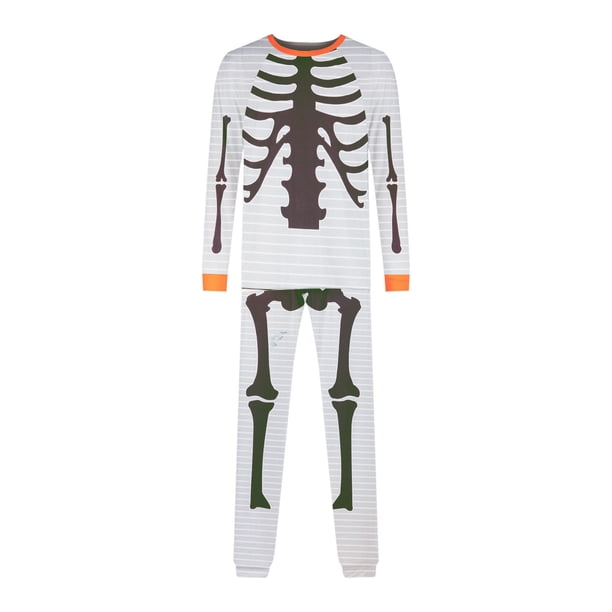 Family Outfit Conjunto de pijama con estampado de Halloween de manga larga y cuello redondo para hombres Fridja nalpqowj25716