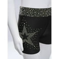 thumbnail image 6 of Nyeemya Kids Girls 2 Piece Dance Outfits Sleeveless Sparkle Rhinestones Gymnastics Sports Crop Tops with Shorts Black 6, 6 of 7