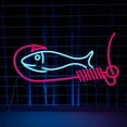 thumbnail image 5 of Handmadetneonsign Fish Hook Neon Sign, Fishing Wall Art Decor, Fisherman Neon Light, Man Cave Room Wall Decor, 5 of 5