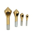 thumbnail image 4 of CPAN 1pc Titanium Countersink Deburring Drill Bit Hole Cutter Metal Chamfering Tool, 4 of 8