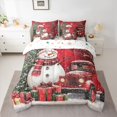 thumbnail image 2 of Manfei Happy Christmas 7-Piece Twin Bedding Sets,Cartoon Xmas Snowman Bedding Comforter Set,Red White Green Sheet Sets For Girls Teens,Ultra Soft Home Decor Reversible, 2 of 8