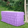 thumbnail image 3 of Desk Skirt Ruffle Table Skirt Party Decoration with Pleated Tablecloth Design for Festive Table Styling, 3 of 9