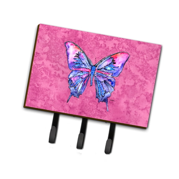 Carolines Treasures 8859TH68 Butterfly on Pink Leash or Key Holder Triple multicolor