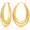 Gold-40mm, variant on YOUNGYUE Chunky Gold Plated Oval Hoop Earrings for Women, Hypoallergenic Lightweight Hoops, 25/28/30/38/40mm