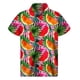 thumbnail image 3 of Camisa hawaiana con estampado de sandía colorida 2024, camisetas de verano de manga corta con botones de frutas estampadas en 3D, ropa para hombre, blusa con solapa, 3 of 4