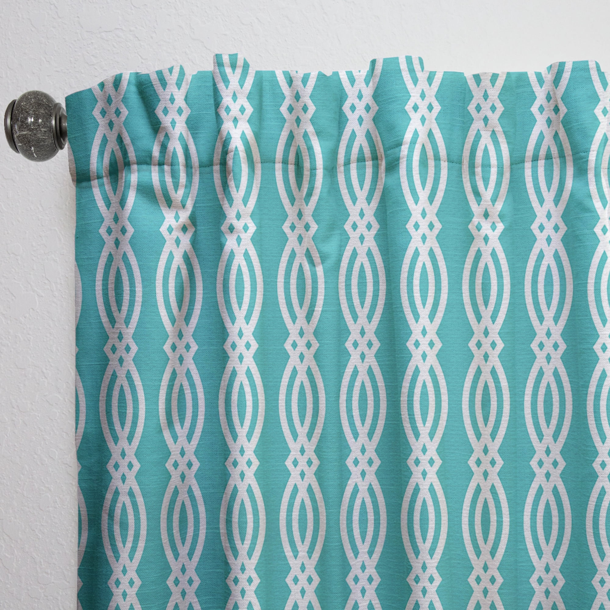 Designart 'Abstract Retro Pattern Design XVIII' Mid-Century Modern Curtain Panel