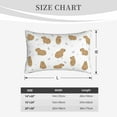 thumbnail image 3 of Plush Throw Pillow Covers, Capybaras White Pillow Cases with Invisible Zipper, Breathable Microfiber Pillow Cases Standard Size for Sleeping Bedroom Sofa Living Room 16x24, 3 of 5