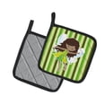 thumbnail image 2 of Caroline's Treasures Fairy Green Stripes Pair of Pot Holders, 2 of 2