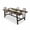 Pear wood color, variant on 70.9" Rectangular Dining Table for 6-8 People, Large Kitchen Table with Heavy Duty Metal Legs, T-Shaped Steel Bar