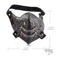 thumbnail image 1 of Máscara Gótica de Media Cara Soledad Punk Rock Steampunk de Cuero, 1 of 7