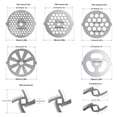 thumbnail image 2 of 9Pcs Meat Grinder Plate Discs, Meat Grinder Attachment, Grinding Blade Food Grinder Accessories Meat Grinder Parts Blade, for Meat Grinder, 2 of 8