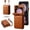 Brown, variant on Dteck for Motorola Razr 2025 / Razr 60 Wallet Case and Crossbody Wrist Strap Lanyard Credit Card Holder Stand Luxury Leather Slim Phone Cover for Women Men, Pink