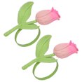 thumbnail image 1 of Shisuyan Anneaux de Serviette Modernes Forme Florale Multicolore 2 Pcs, 1 of 8