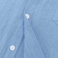 thumbnail image 2 of Camisas Para Hombre Manga Larga Camisas de blusa para Man Pocket Street Casual Loose Tops (Blue, M), 2 of 6