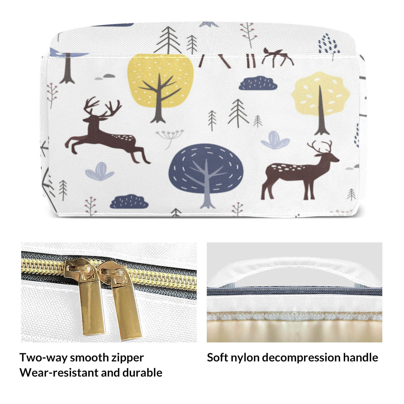 Deer Diaper Backpack – Large Capacity, Insulated Baby Bottle Pocket, Multifunctional Mommy Bag for Boys & Girls
