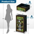 thumbnail image 3 of Farmhouse Dresser for Bedroom with 4 Storage Drawers Natural Waterfall Green Forest Garden Scenery Home Decor Waterfalls Dressers Chest of Drawers Steel Framed Fabric Closet Organizers for Entryway, 3 of 7
