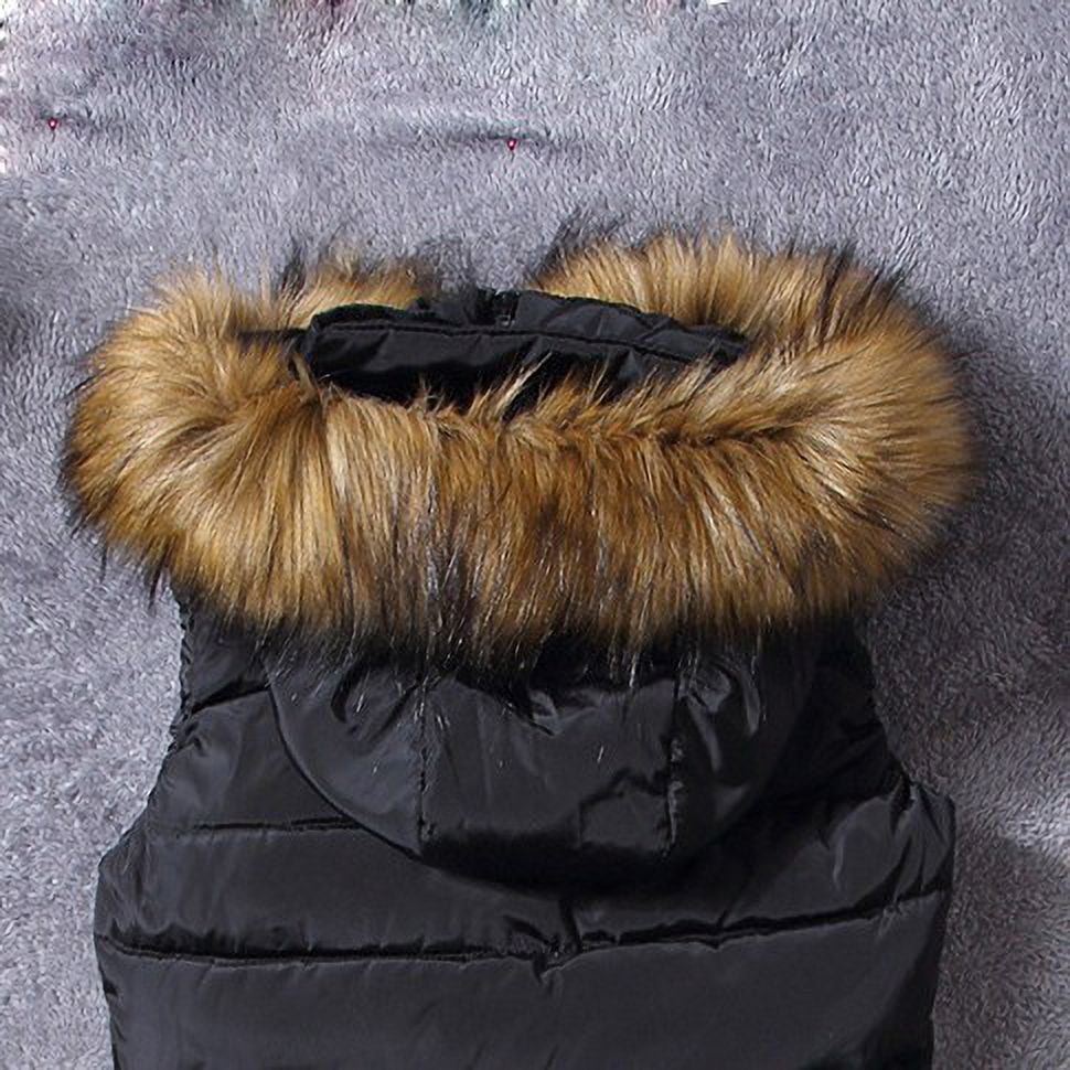QUNG Hoodie Logo Fur Vest フード付きファーベスト KAJXZ Zip Up Hoodie Vest Women Fuzzy Fleece Jacket Cozy