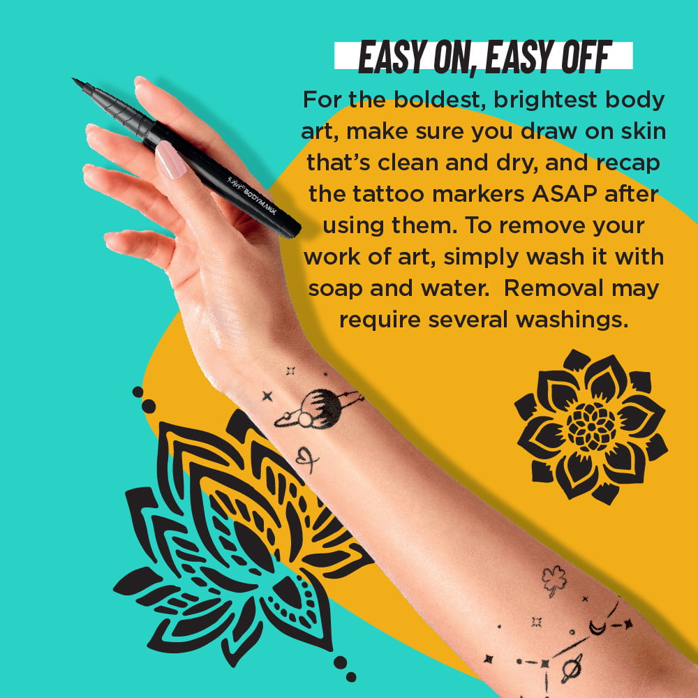 Art 101 - Our skin-safe Body Art Markers let you create fun temporary  tattoos and body art. Available in 8 different colors, the markers let you  create small details with the tip