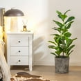 thumbnail image 3 of Gymax Artificial Tree 2-Pack Artificial Fiddle Leaf Fig Tree forIndoor & Outdoor, 3 of 10