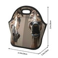 Sikiie Funny Horse Faces Expressions Insulated Lunch Bag Tote Thick