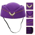 thumbnail image 3 of Sombrero de banda para disfraz, sombrero de azafata de avión, sombrero de uniforme de cosplay para decoración., 3 of 7