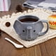 thumbnail image 5 of Taza de cerámica con forma de elefante ToCooto, 414 ml, diseño 3D, color gris, 5 of 8