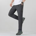 thumbnail image 2 of Qgtaibl Men's Cargo Athletic Pants Elastic Waist Straight Leg Hiking Pant Big and Tall Outdoor Active Trouser with Pockets Gray (Mens S), 2 of 4