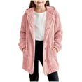thumbnail image 5 of Posijego Big Girls Winter Coats Fleece Hooded Long Sleeve Warm Winter Outerwear Fuzzy Jacket for Teens, 5 of 6