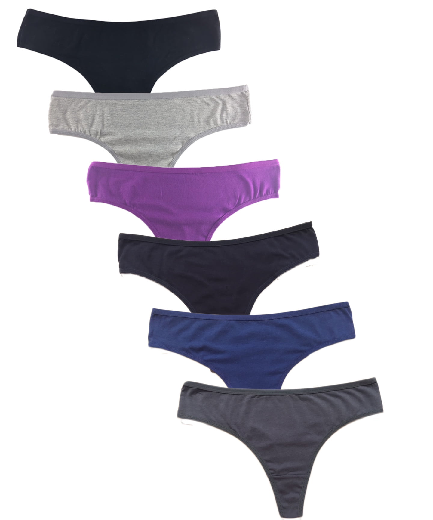 Nabtos Cotton Thongs Women's Underwear Panties Pack of 6 Walmart Canada