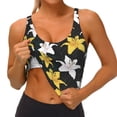 thumbnail image 3 of Fuzoiu Lilies Flowers Print Women's Sports Vest,U-Back Sports Tank,Gym Vests,Athletic Sleeveless Shirts,Exercise Undershirts,Yoga, Gym, and Dance Wear-Large, 3 of 8