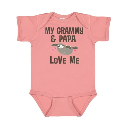 

Inktastic Grammy and Papa Love Me Gift Baby Boy or Baby Girl Bodysuit